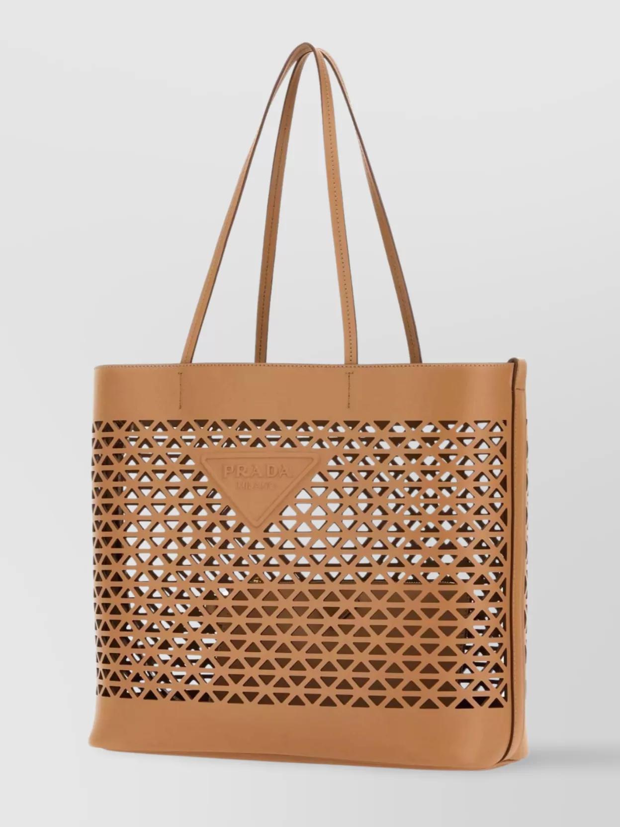 Leather Shopping Bag Cut-out Detailing Product Image