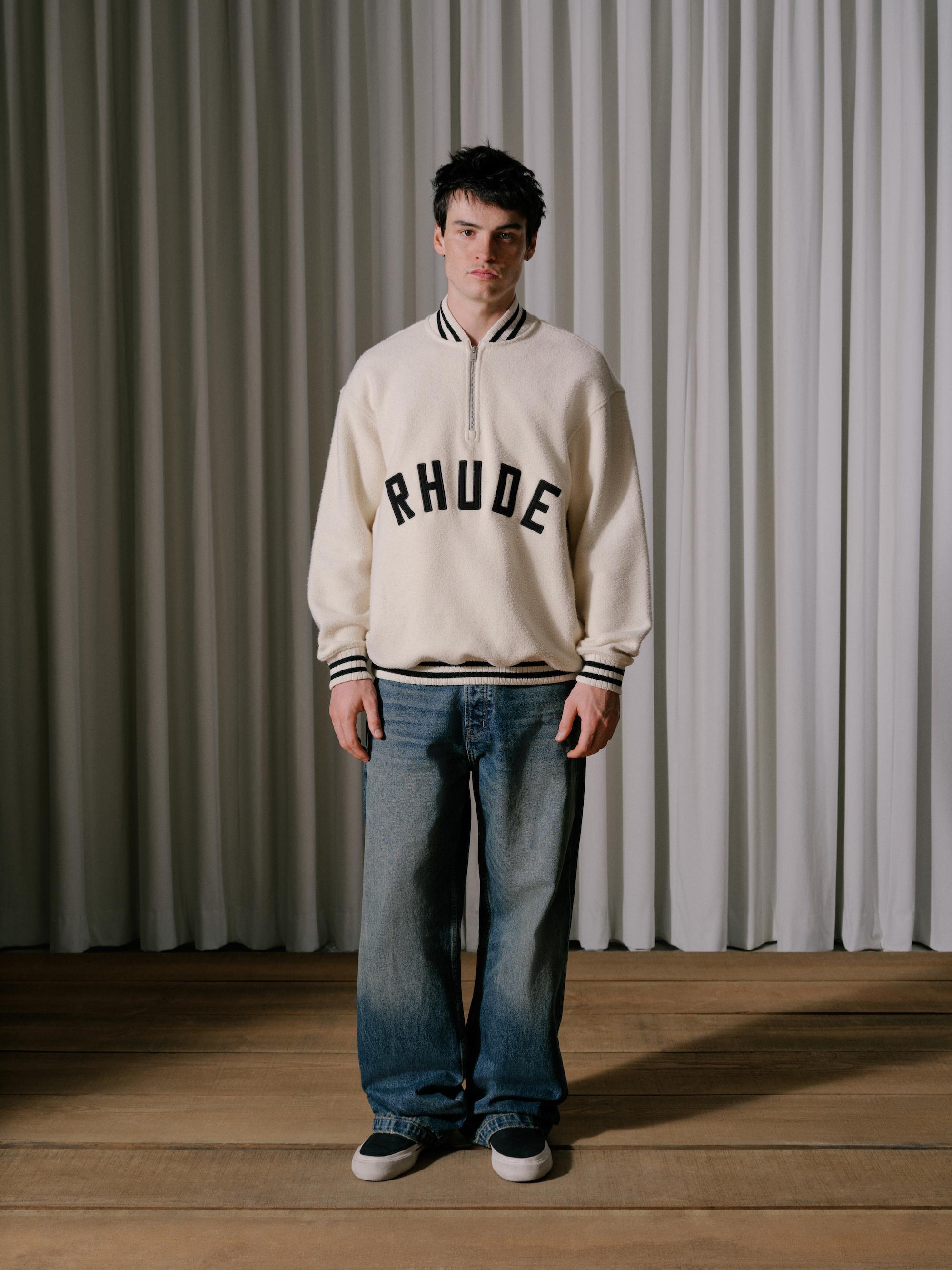 RHUDE QUARTER-ZIP VARSITY Male Product Image