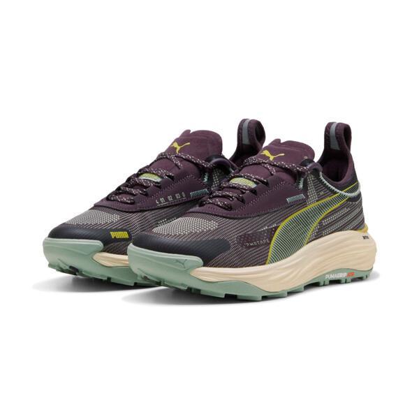 PUMA SEASONS Voyage NITROâ¢ 3 Women's Trail Running Shoes in Midnight Plum/Green Fog/Golden Fog Product Image