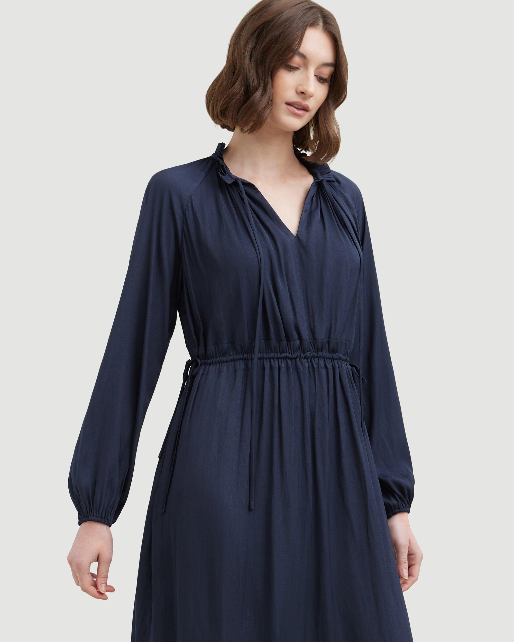 Magdalena Long Sleeve Plisse Dress Product Image