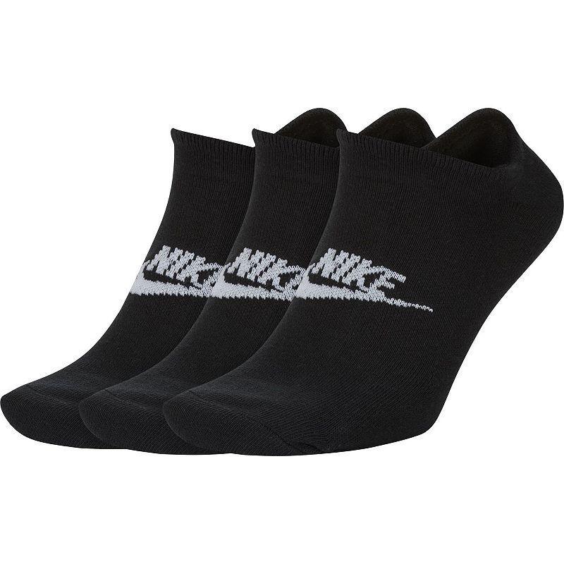 Mens Nike 3-Pack Everyday Essential No-Show Socks Grey Product Image