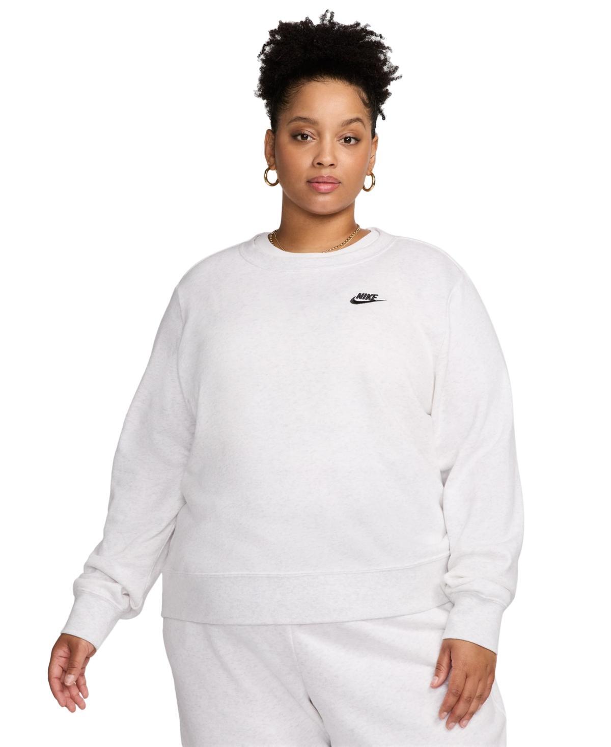 Nike Plus Size Active Sportswear Club Crewneck Fleece Sweatshirt Product Image