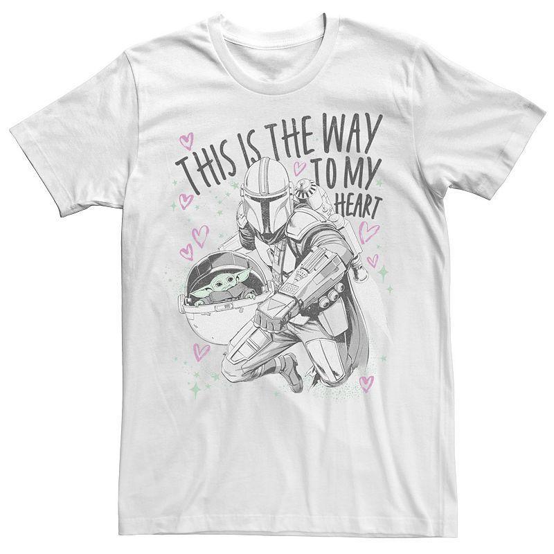 Big & Tall Star Wars: The Mandalorian & The Child Valentines Day This Is The Way To My Heart Tee, Mens Product Image