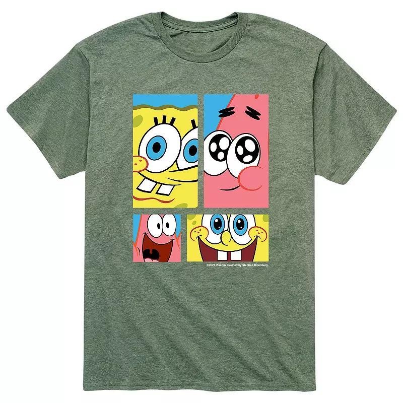 Mens SpongeBob Character Grid Tee Product Image