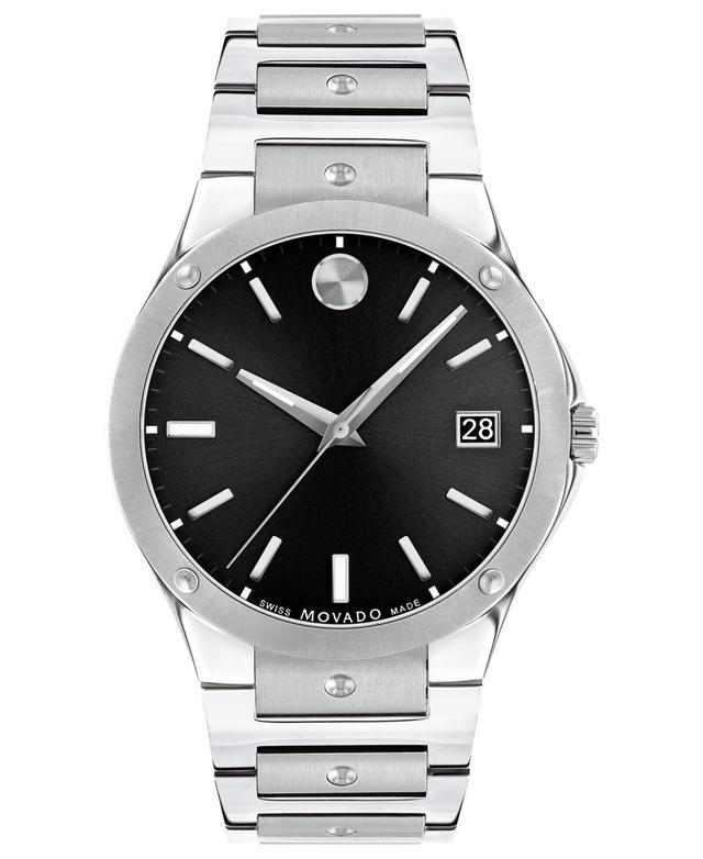 Men's Movado SE Two-Tone PVD Watch with Grey Dial (Model: 607514) Product Image