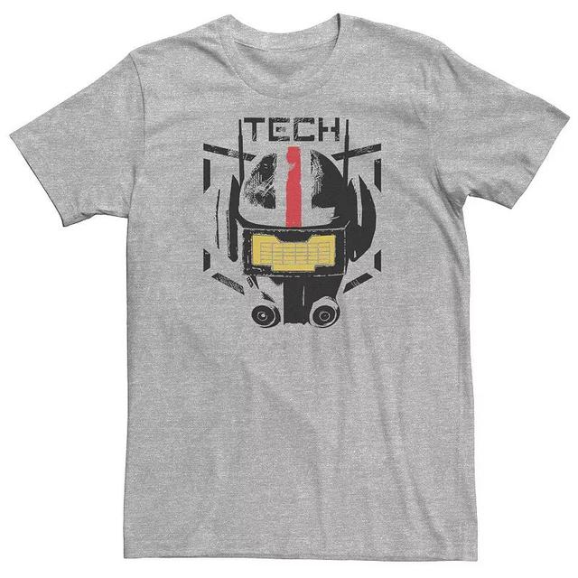 Big & Tall Star Wars: The Bad Batch Tech C1 Tee, Mens Athletic Grey Product Image