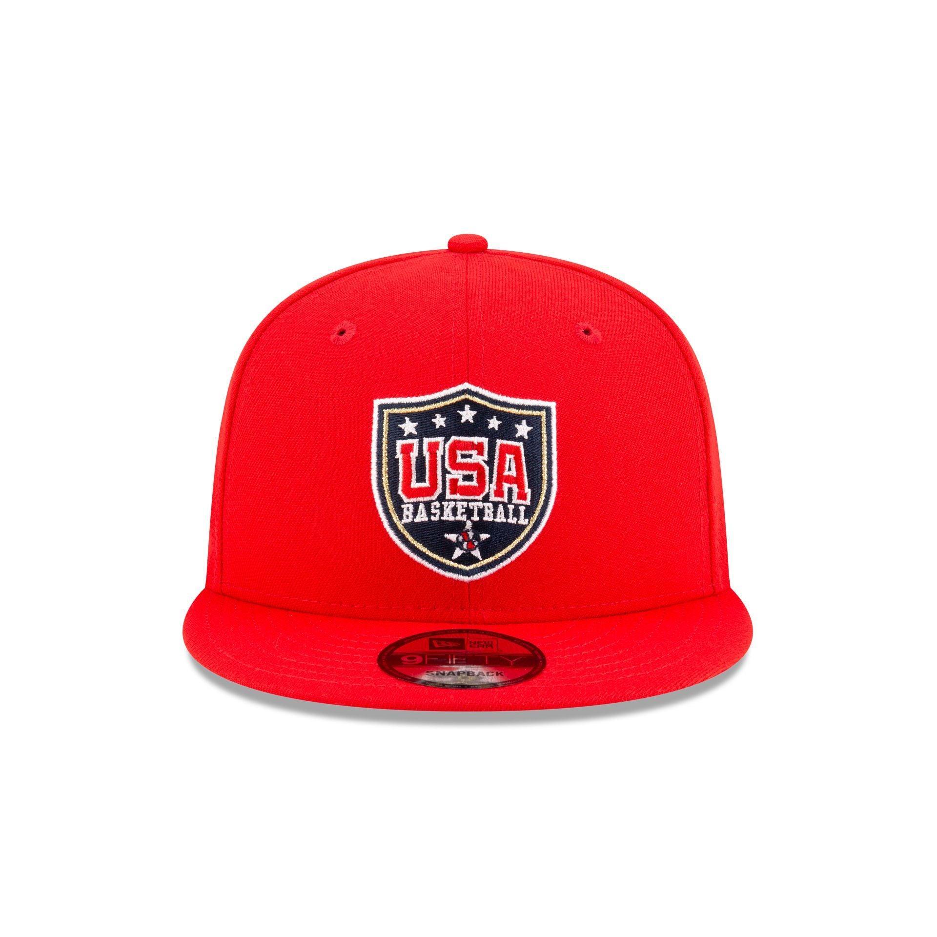 USA Basketball Shield Red 9FIFTY Snapback Hat Male Product Image