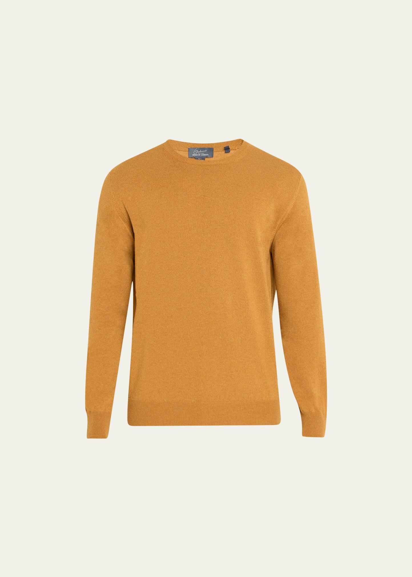 Mens Solid Cashmere Crewneck Sweater Product Image