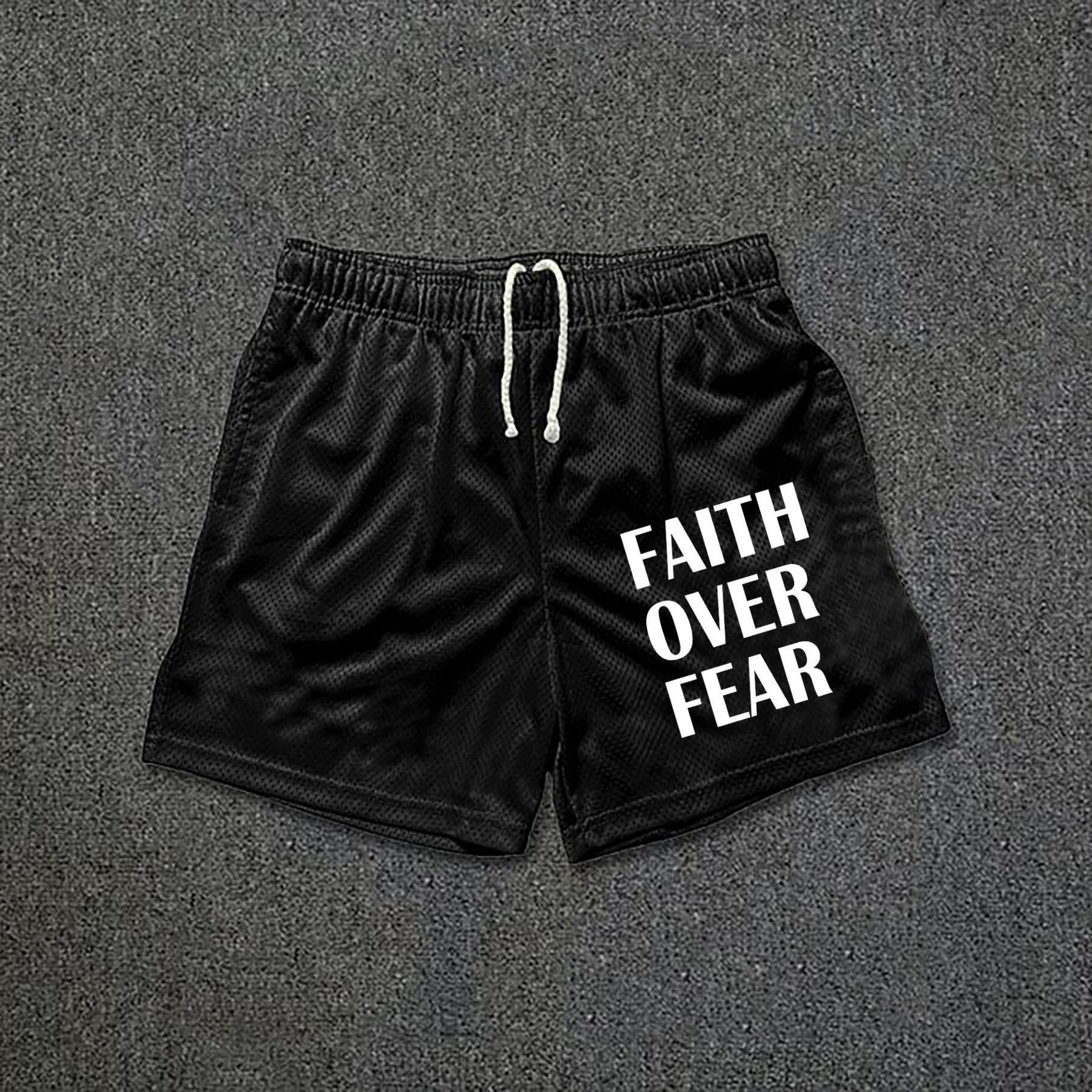 Sopula Faith Over Fear Print Mesh Shorts Product Image