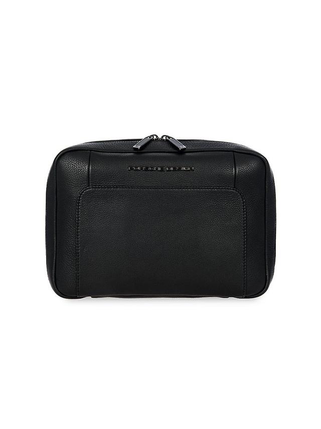 Mens Large Roadster Leather Washbag Product Image