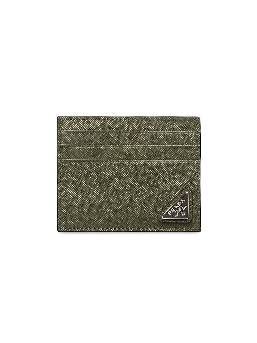 Mens Saffiano Leather Card Holder Product Image