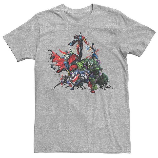 Mens Marvel Avengers Venom Group Shot Tee Athletic Grey Product Image