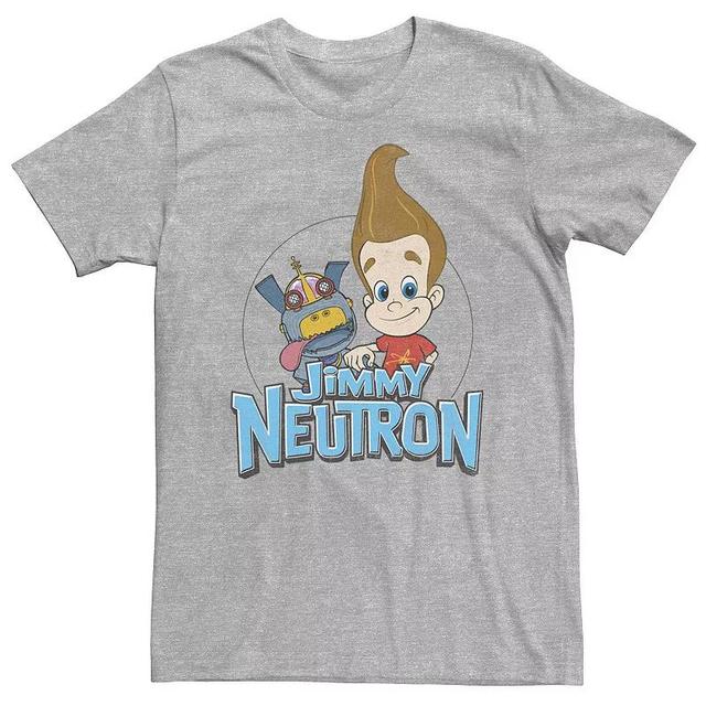 Big & Tall Nickelodeon Jimmy Neutron Goddard Title Vintage Poster Tee, Mens Athletic Grey Product Image