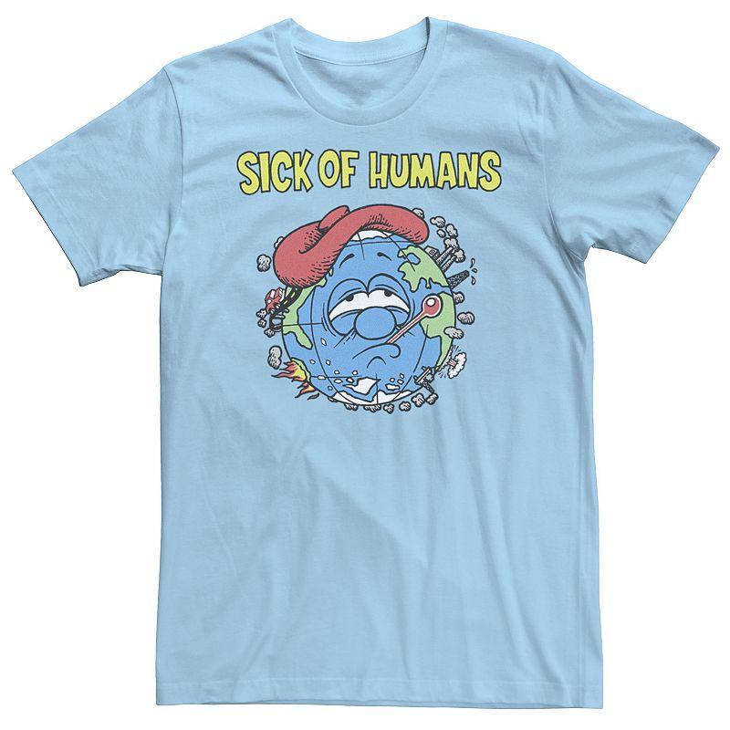 Mens Sick Of Humans Planet Earth Graphic Tee Product Image