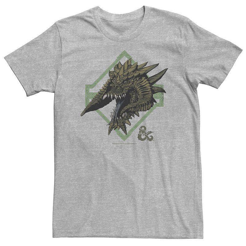 Big & Tall Dungeons & Dragons Stained Glass Horns Face Tee, Mens Athletic Grey Product Image