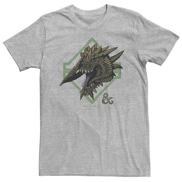 Big & Tall Dungeons & Dragons Stained Glass Horns Face Tee, Mens Athletic Grey Product Image