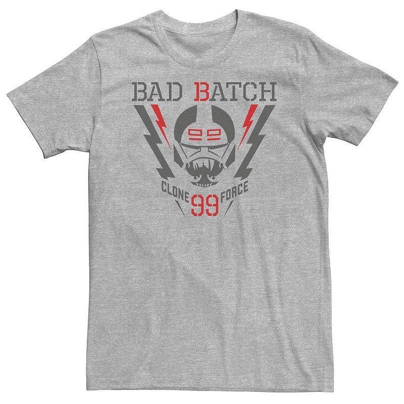 Big & Tall Star Wars: The Bad Batch Clone Force 99 Logo C1 Tee, Mens Athletic Grey Product Image