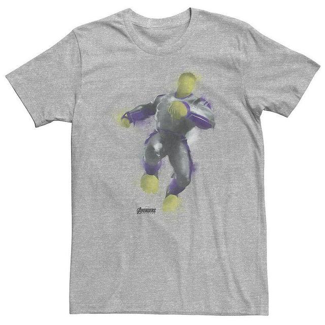 Big & Tall Marvel Avengers Endgame Hulk Spray Paint Pose Tee, Mens Med Grey Product Image