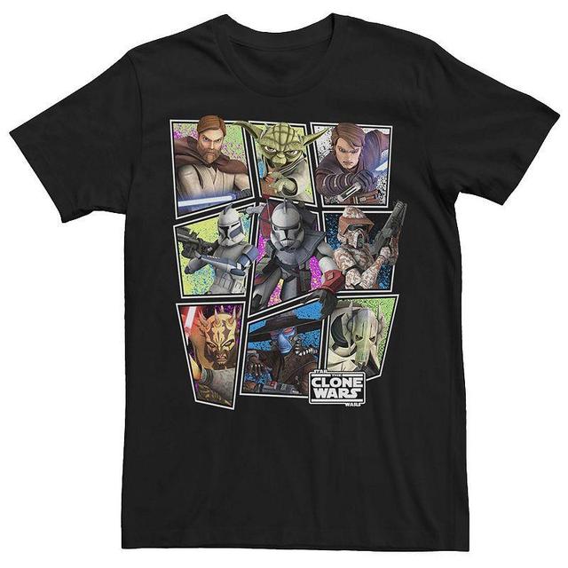 Mens Star Wars Clone Wars Square Group Photos Tee Product Image