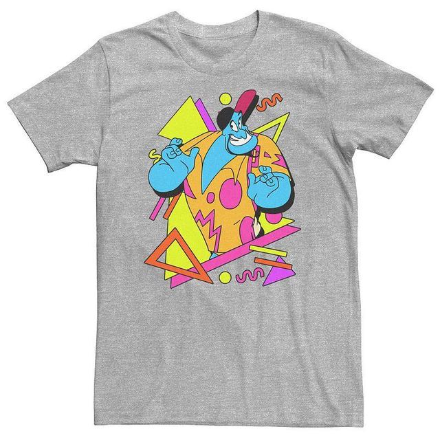 Big & Tall Disney Aladdin Genie Rad Retro Tee, Mens Athletic Grey Product Image