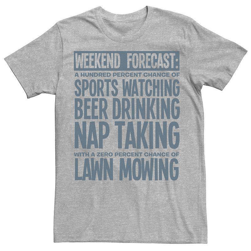 Mens Weekend Forecast Sports Beer Naps Tee Athletic Grey Product Image