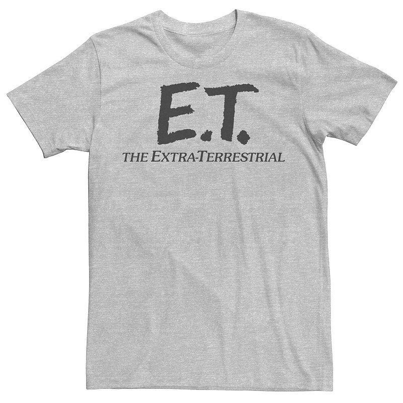 Mens E.T. Simple Extra Terrestrial Movie Logo Tee Athletic Grey Product Image