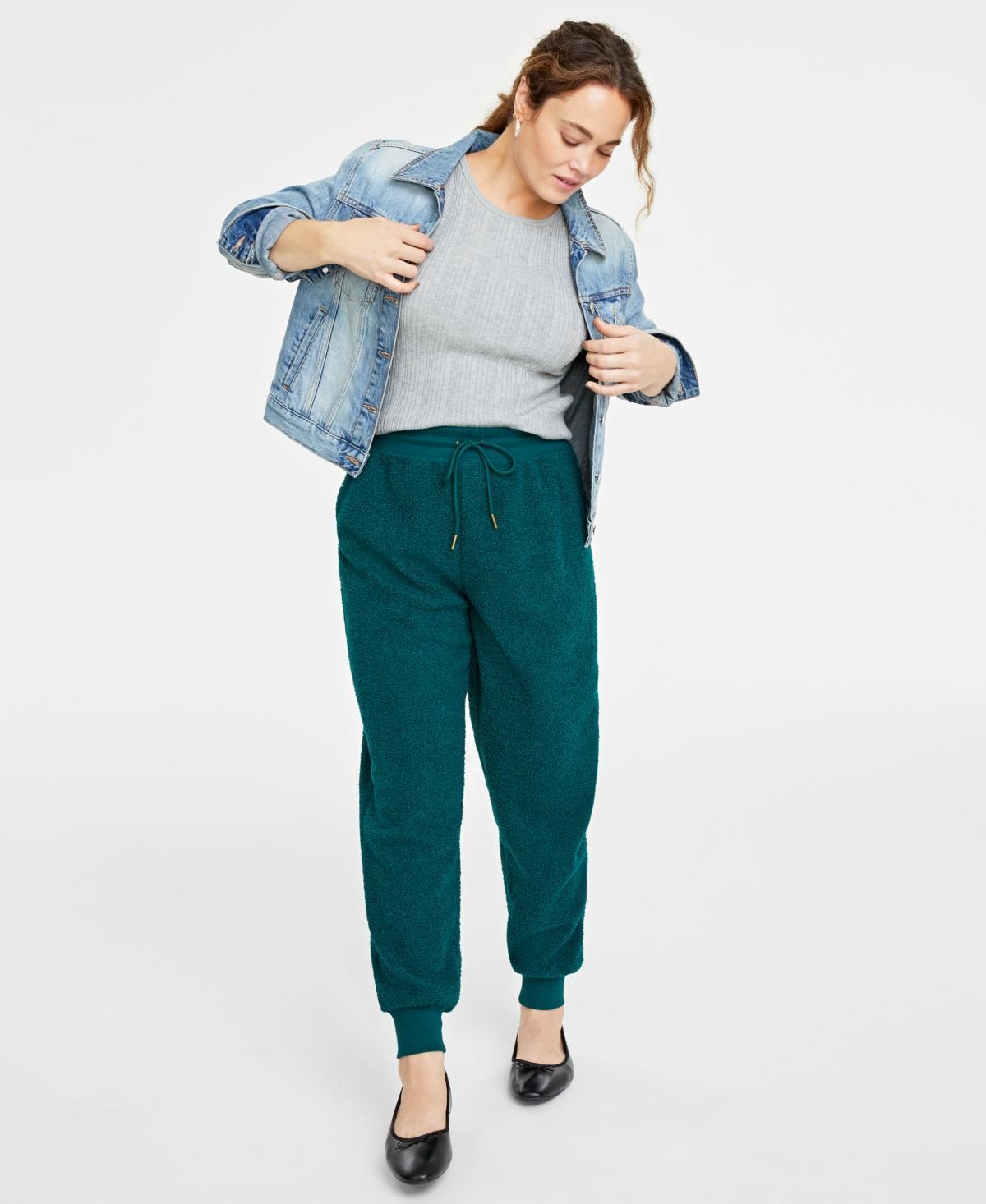 On 34th Womens Sherpa Jogger Pants, Created for Macys Product Image