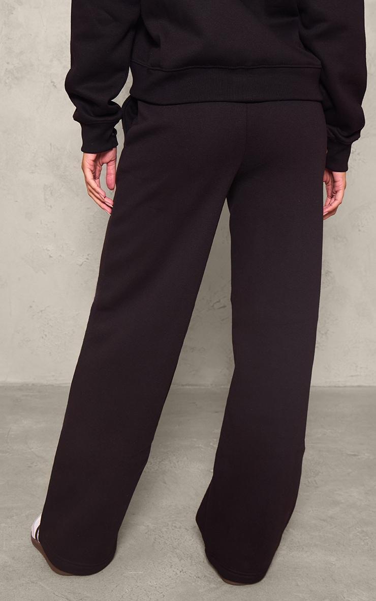 Black Wide Leg Oversized Sweatpants Product Image