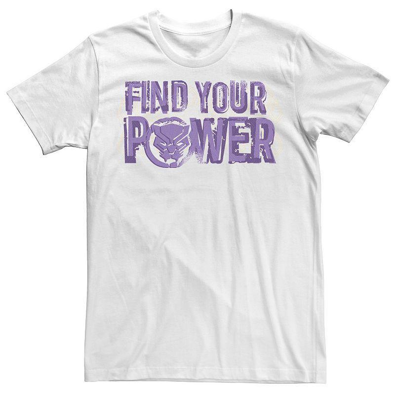 Mens Marvel Black Panther Find Your Power Purple Text Tee Product Image