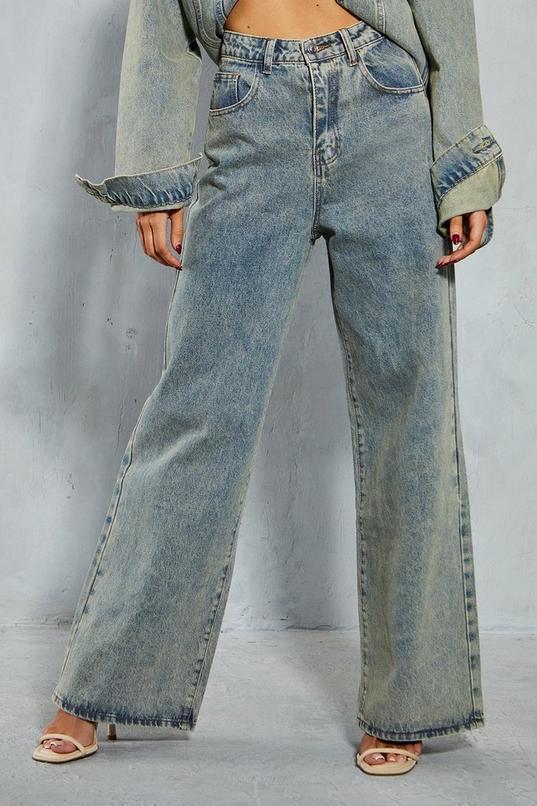 Denim High Waisted Wide Leg Jean product image