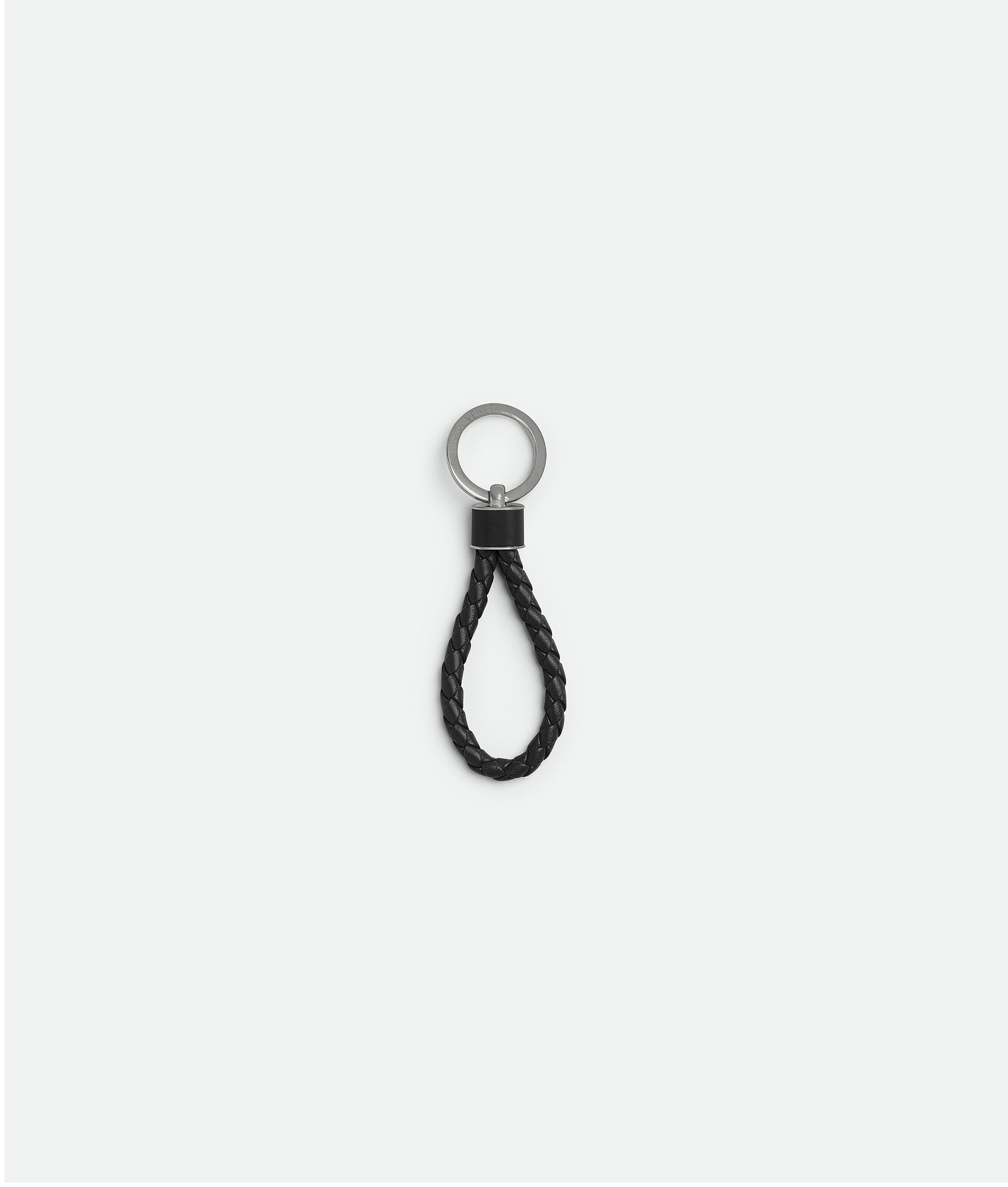 Women's Intreccio Key Ring in Black Product Image