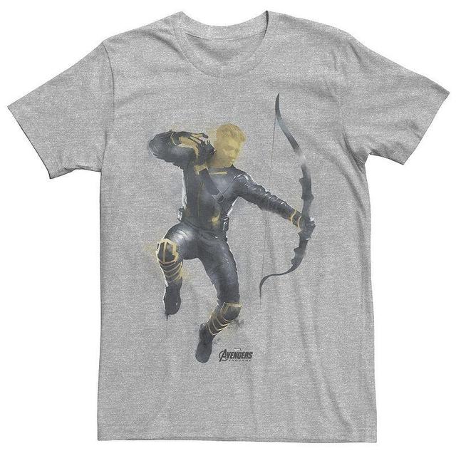 Mens Marvel Avengers Endgame Haweye Spray Paint Tee Athletic Grey Product Image