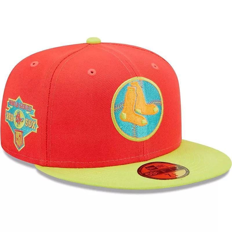 Mens New Era /Neon Green Boston Sox Lava Highlighter Combo 59FIFTY Fitted Hat Product Image