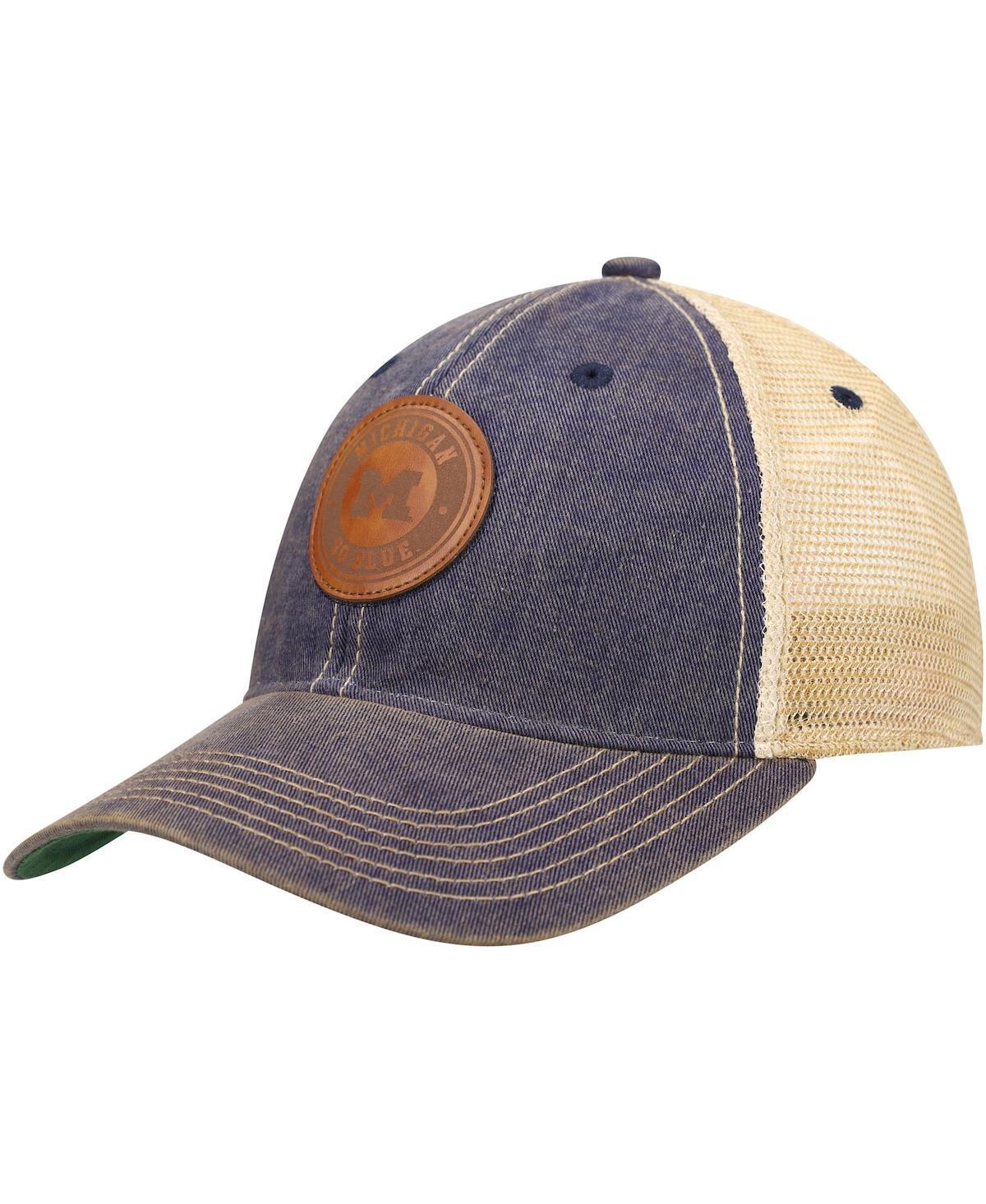 Mens Michigan Wolverines Target Old Favorite Trucker Snapback Hat, Blue Product Image