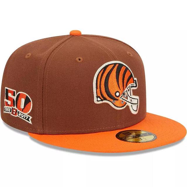 Mens New Era /Orange Cincinnati Bengals Harvest 50th Anniversary 59FIFTY Fitted Hat Product Image