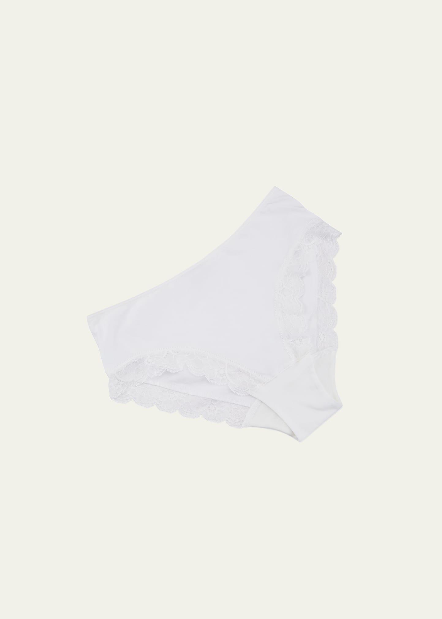 Cotton Lace High Leg Brief Product Image