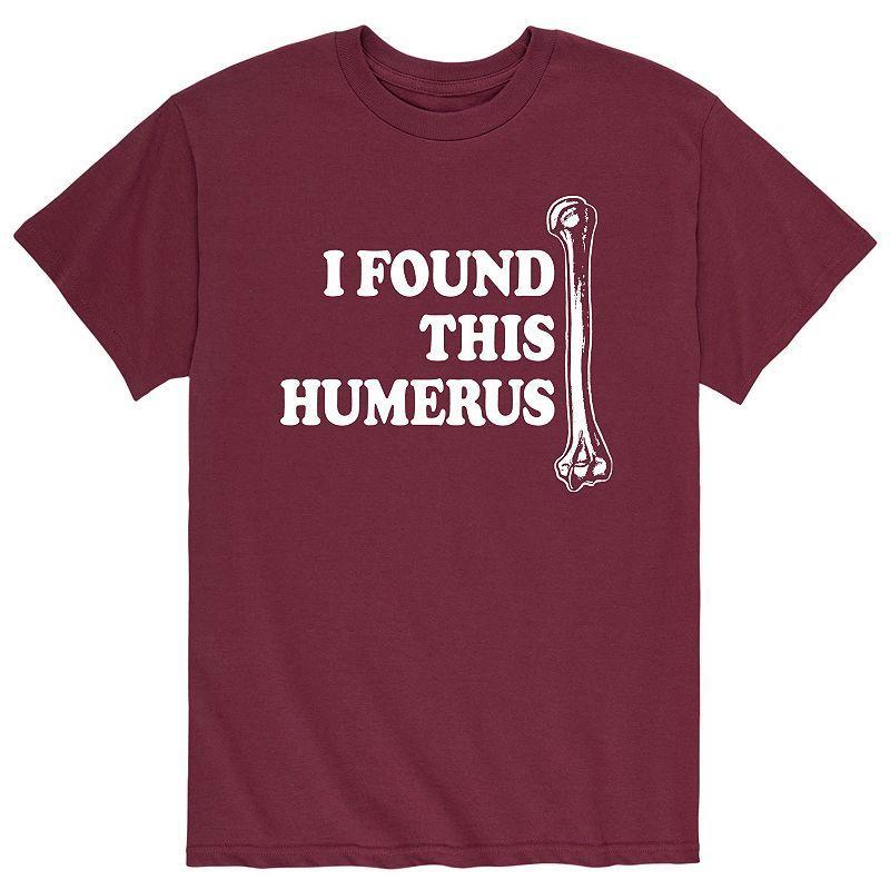 Mens I Found This Humerus Tee Red Product Image