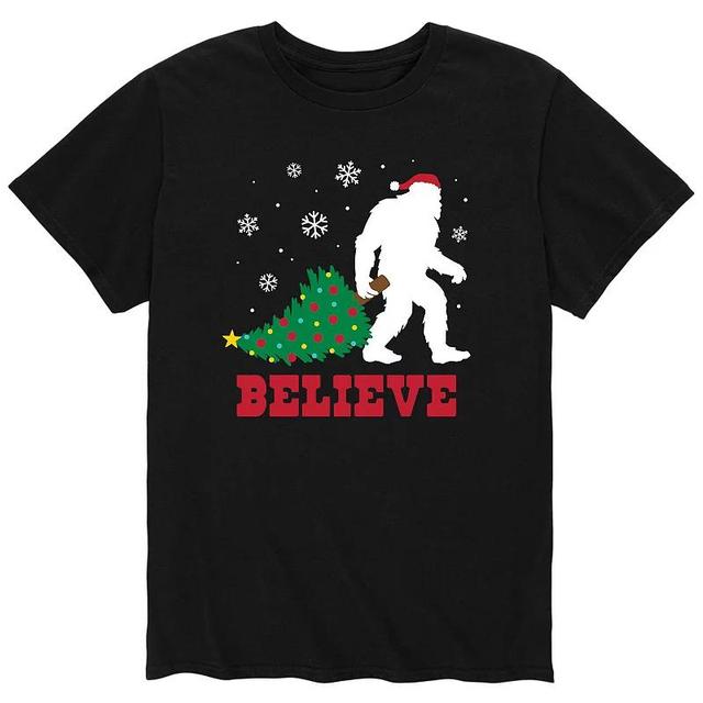 Mens Sasquatch Believe Christmas Tee Product Image