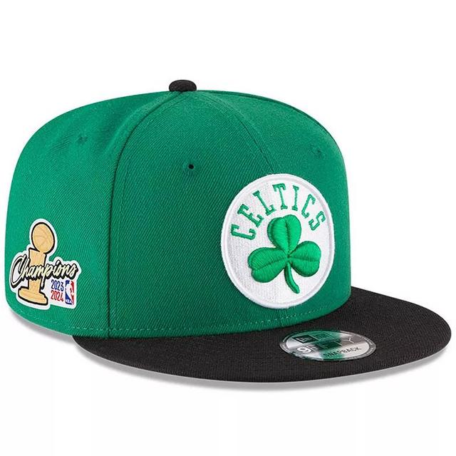 Mens New Era Kelly /Black Boston Celtics 2024 NBA Finals Champions Side Patch 9FIFTY Snapback Hat Product Image