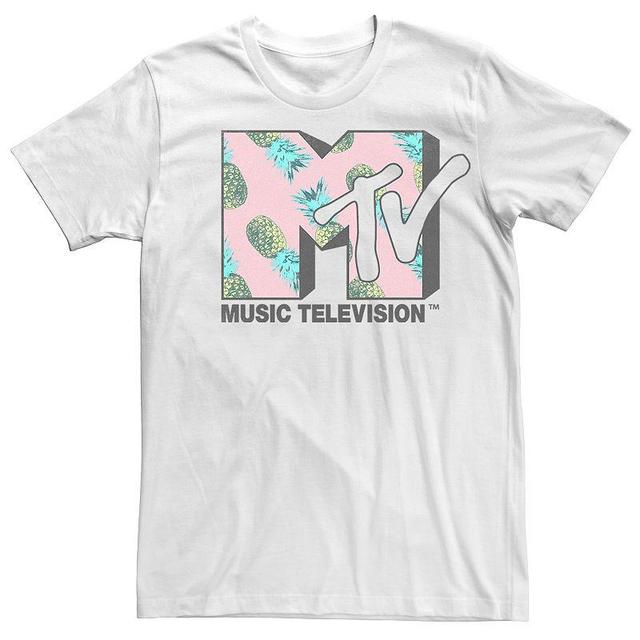 Mens MTV Pineapple Logo Tee White Product Image