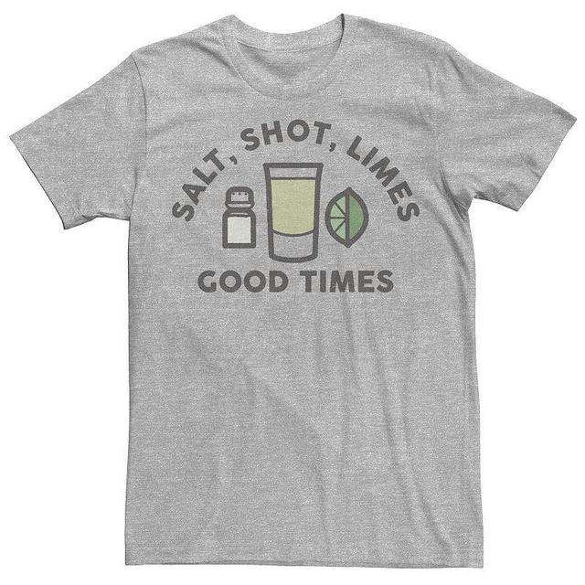 Mens Salt, Shot And Limes Good Times Tee Athletic Grey Product Image