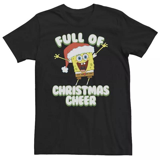 Big & Tall Nickelodeon SpongeBob SquarePants Full Of Christmas Cheer Holiday Tee, Mens Product Image