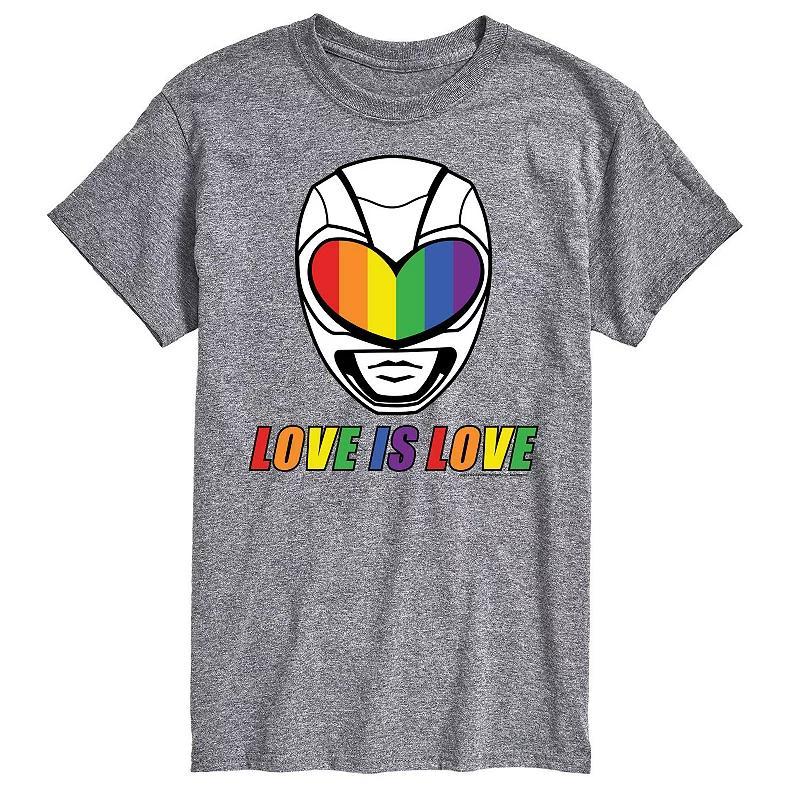 Big & Tall Power Rangers Love Is Love Graphic Tee, Mens Product Image