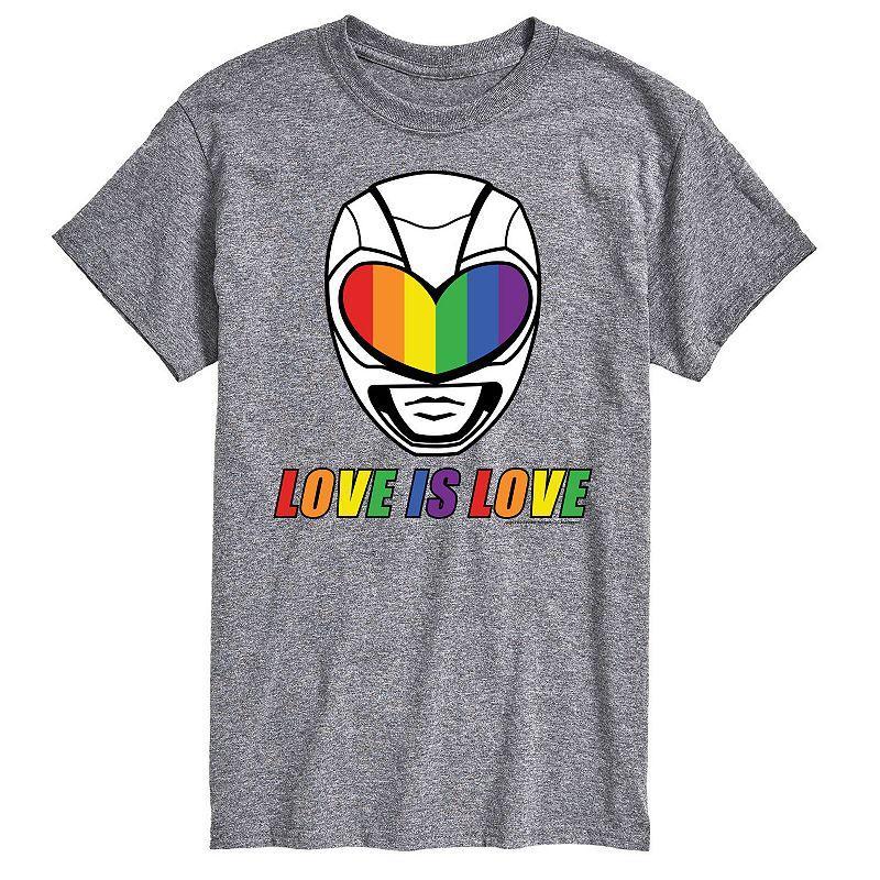 Mens Power Rangers Love Is Love Graphic Tee Product Image