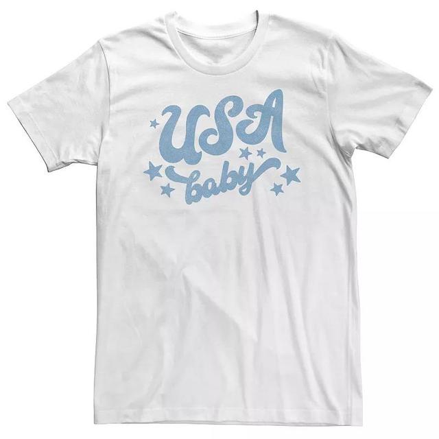 Big & Tall Americana USA Baby Blue Stars Tee, Mens Product Image