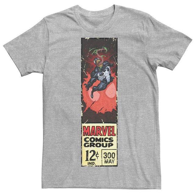 Mens Marvels Venom Comic Label Tee Athletic Grey Product Image