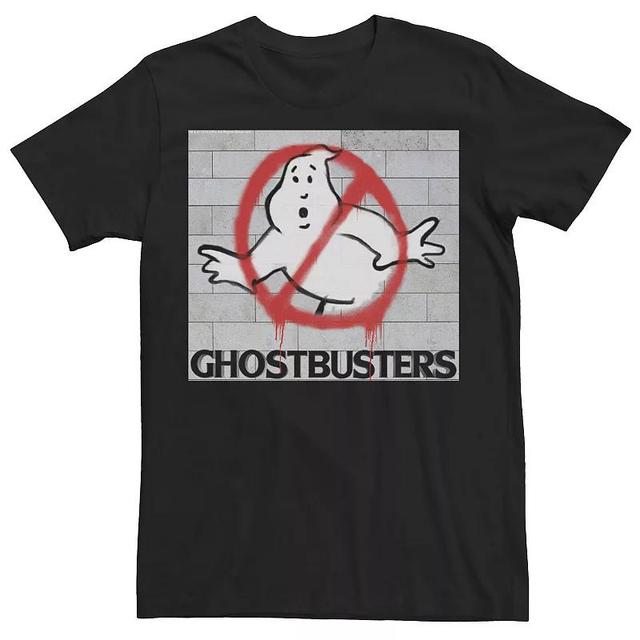 Mens Ghostbusters Brick Spray Logo Tee Black Product Image