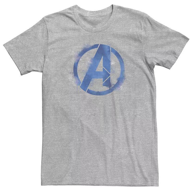 Big & Tall Marvel Avengers Endgame Spray Painted Avenger Symbol Tee, Mens Athletic Grey Product Image