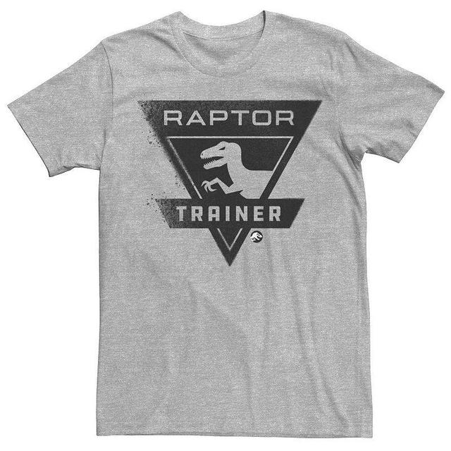 Mens Jurassic World Raptor Trainer Simple Logo Tee Athletic Grey Product Image