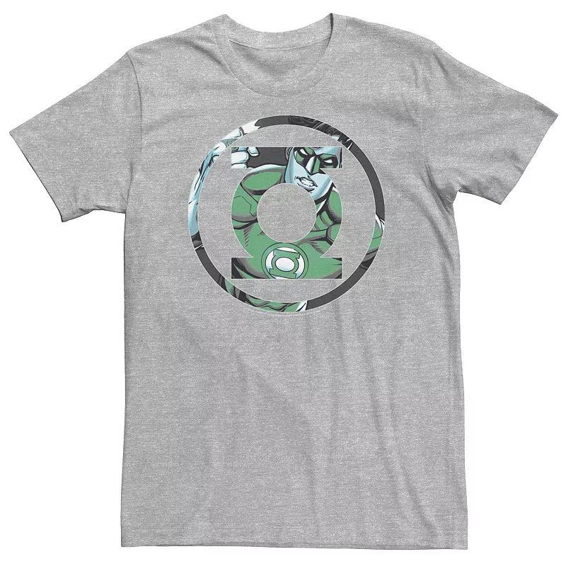 Mens DC Comics Justice League Green Lantern Face Logo Tee Royal Grey Product Image